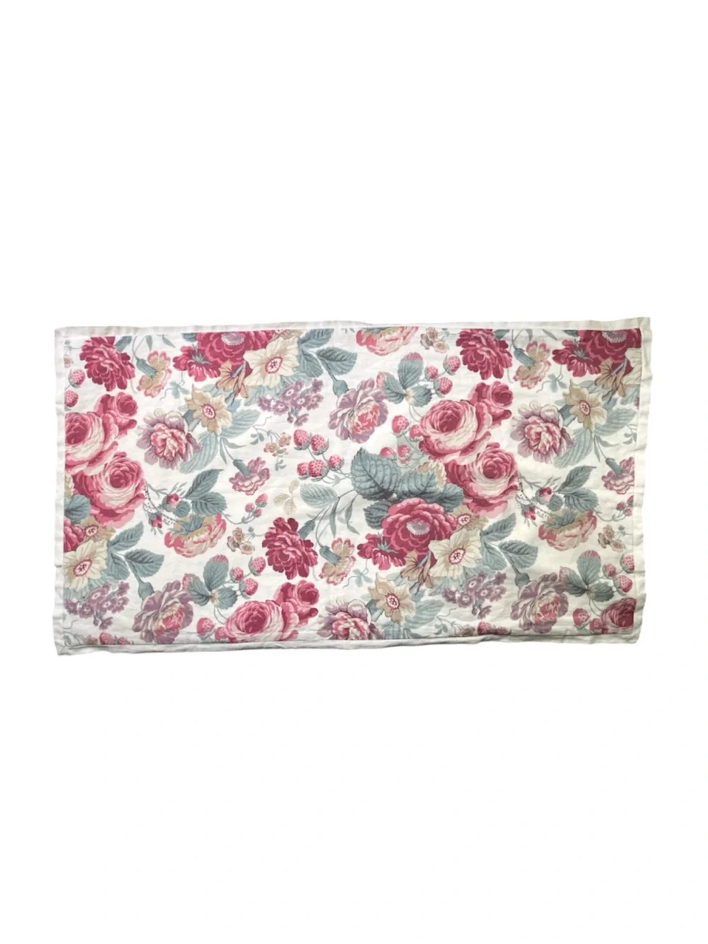 Pottery Barn Elia Floral Reversible Cotton Linen King Shams, Set of 2